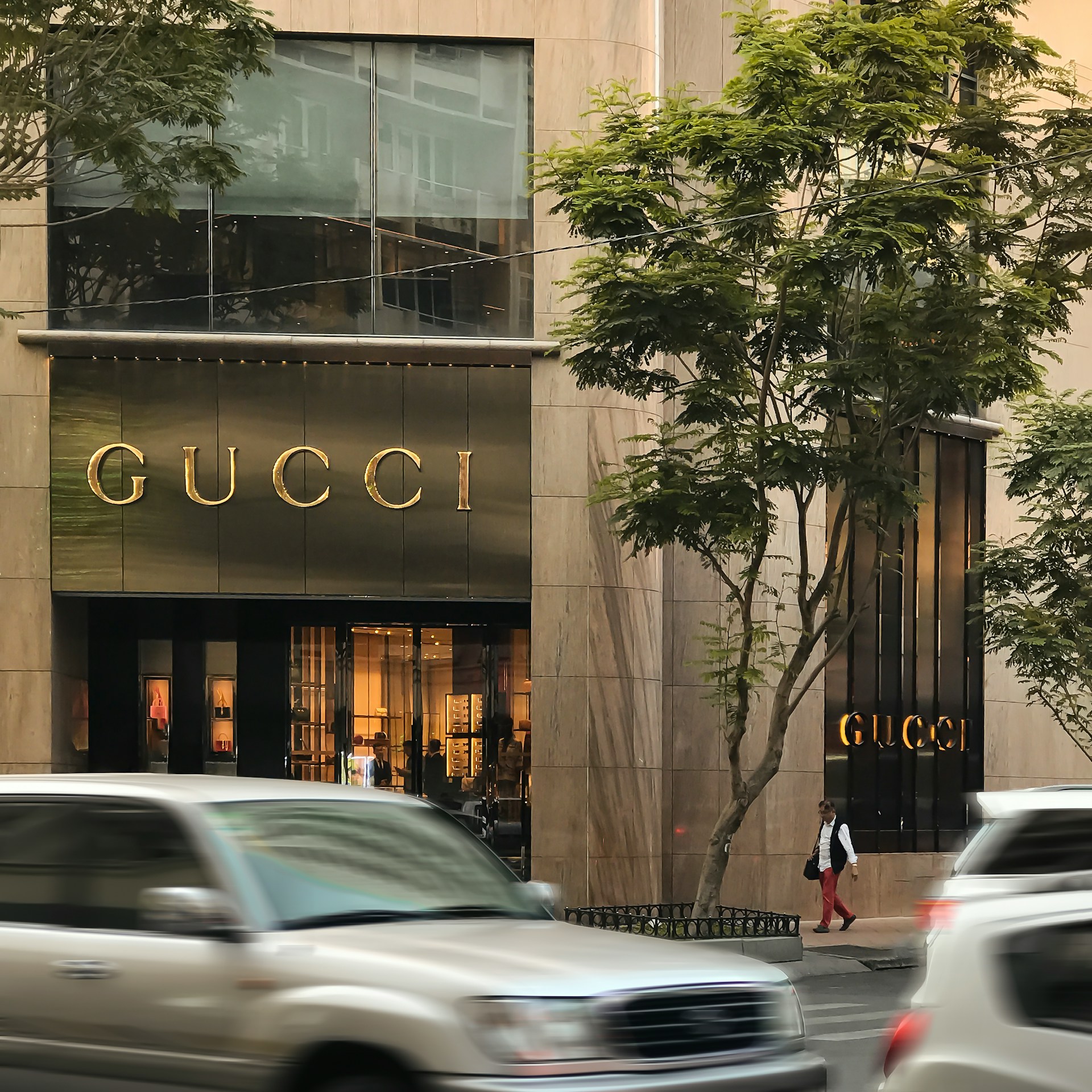 Gucci, the iconic Italian fashion house.